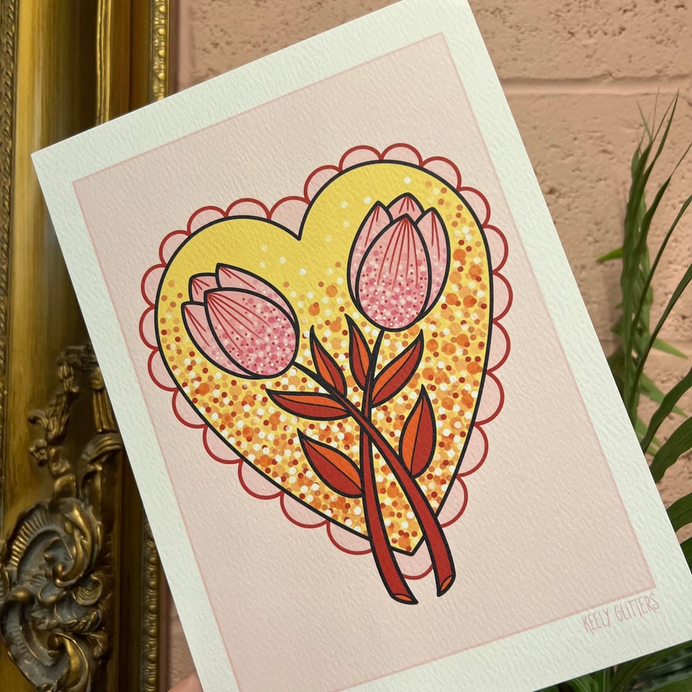 Tulip Heart Print