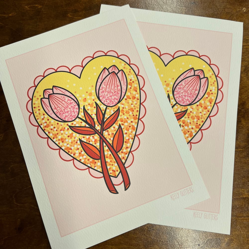 Tulip Heart Print