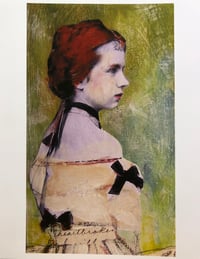 olivia mixed media portrait quality  art print