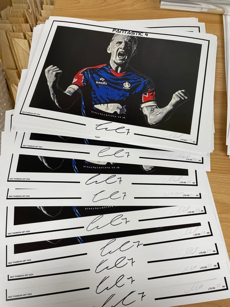 Image of CALLUMN MORRISON FALKIRK FC SIGNED PRINT