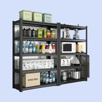 Image 2 of Heavy-Duty 5-Tier Adjustable Garage Shelving Unit - 2000LBS Capacity