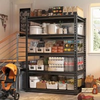 Image 9 of Heavy-Duty 5-Tier Adjustable Garage Shelving Unit - 2000LBS Capacity