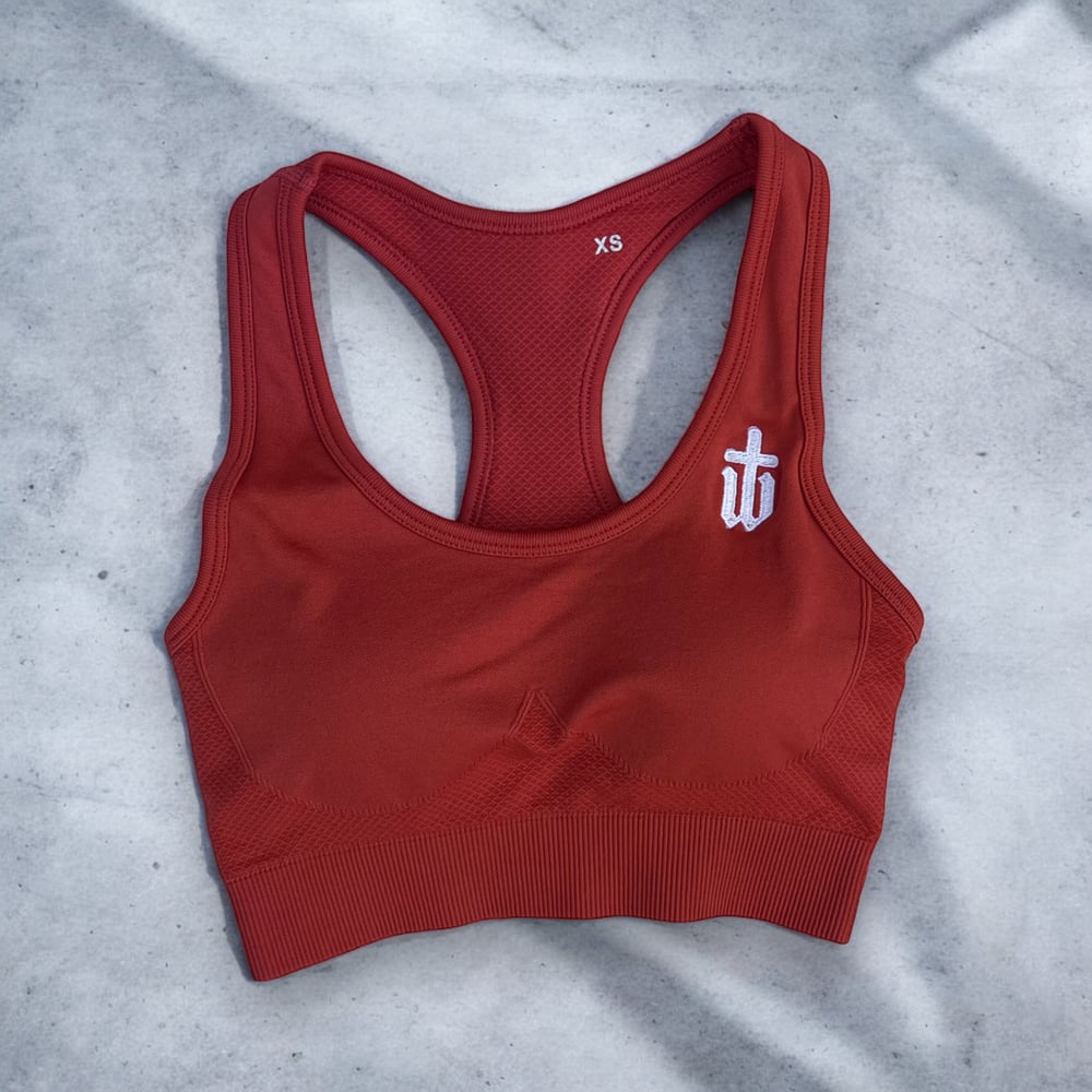 Image of RUST - SEAMLESS SPORTS BRA
