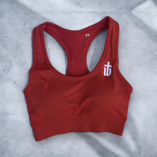 Image of RUST - SEAMLESS SPORTS BRA