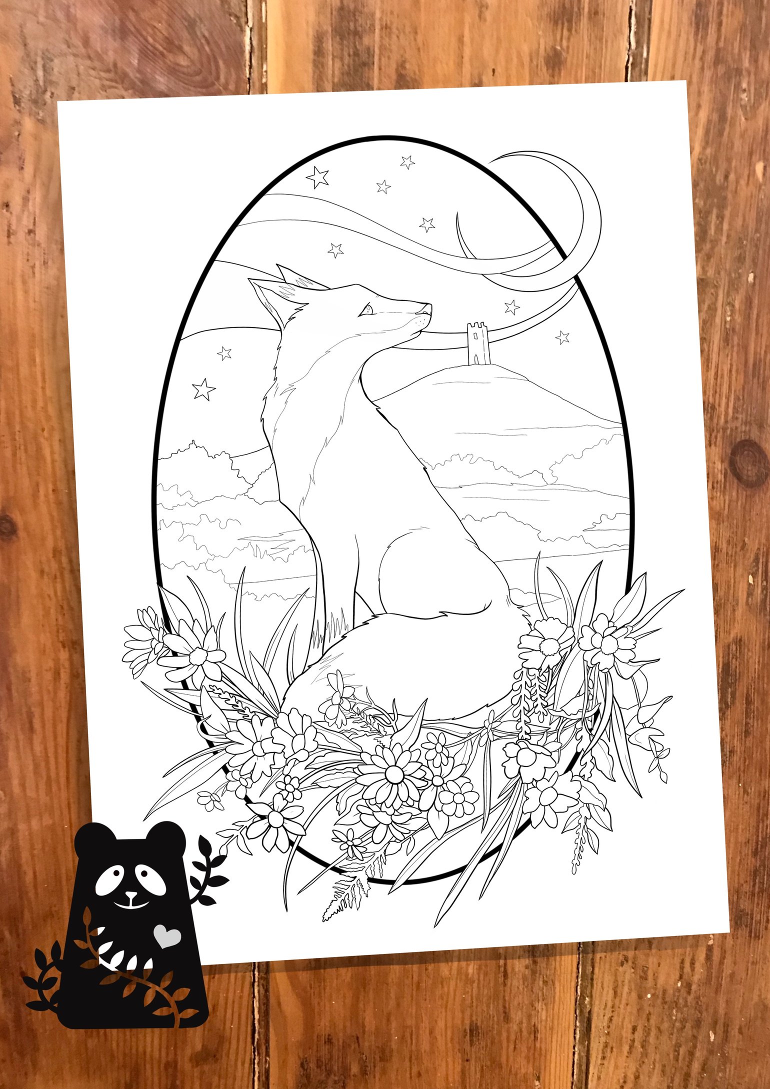 Image of Tor Fox Colouring Sheet