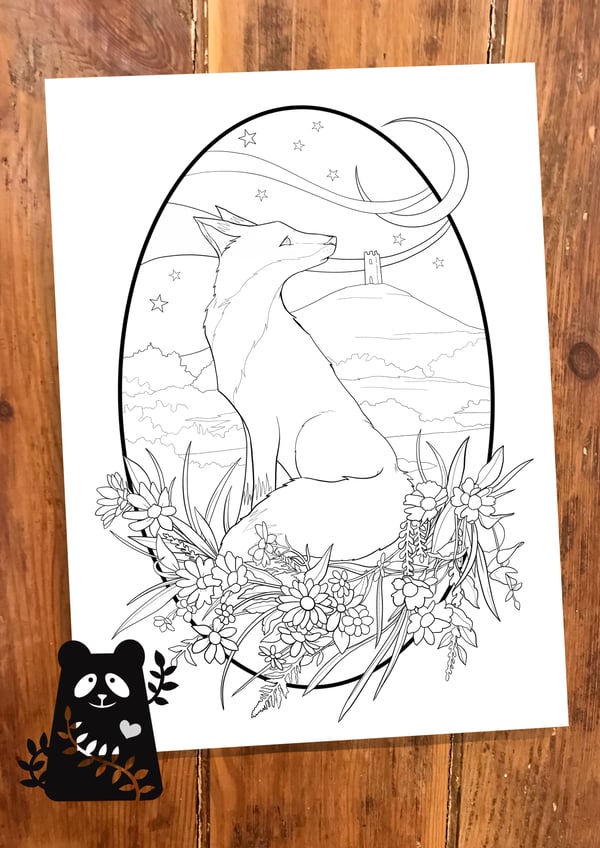 Image of Tor Fox Colouring Sheet