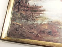 Image 5 of By The River by Maurice Levis (b 1860) Vintage Framed Art Print, Castle Landscape & Sailing Boats 