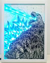 Godzilla Graffiti LED Frame