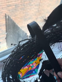 Image 5 of Wednesday Addams Halloween Wreath with Lights and Sound