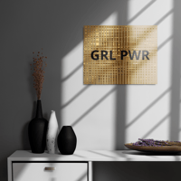 Image 3 of GRL PWR Glossy Metal Print w/ Wood Frame