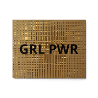 Image 1 of GRL PWR Glossy Metal Print w/ Wood Frame