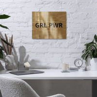 Image 2 of GRL PWR Glossy Metal Print w/ Wood Frame