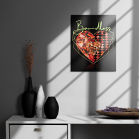 Image 3 of BoundlessRed Glossy Metal Print w/ Wood Frame