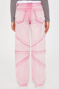 Image 3 of Pink wide leg jeans