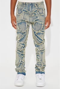 Image 2 of Geometric Skinny Jeans 