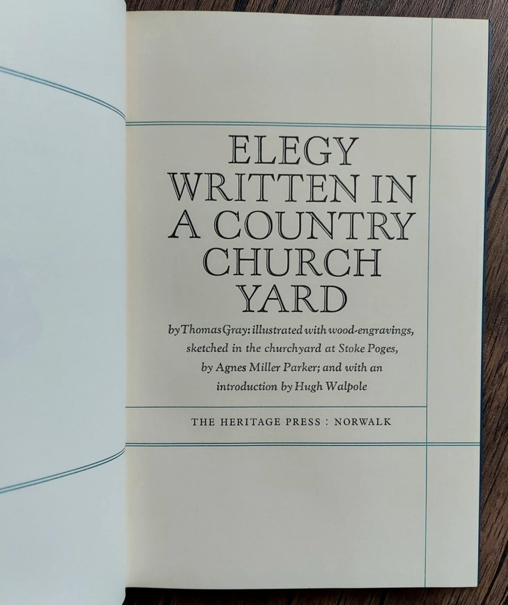 Elegy Written in a Country Church-Yard, by Thomas Gray