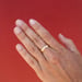 Image of 14k gold scuffy band, finger shaped