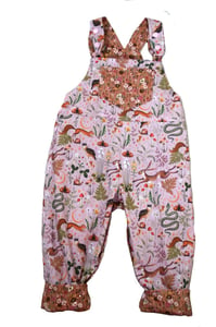 Image of Toddler Reversible Dungarees - Woodland