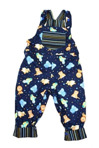 Image of Toddler Reversible Dungarees - Animals