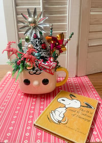 FUN Charlie Brown Funko Pop Mucg with Christmas Joy and A Snoopy book Too!