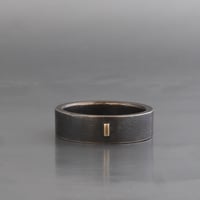 Image 2 of structure ring with 14k yellow gold and oxidized silver