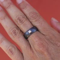 Image 2 of black and gold princess, finger shaped band