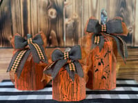 Image 2 of Halloween / Thanksgiving / Fall Pumpkin set - orange/black crackle