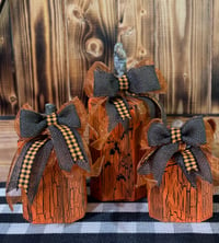 Image 4 of Halloween / Thanksgiving / Fall Pumpkin set - orange/black crackle