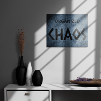 Image 7 of Organized Chaos Glossy Metal Print w/ Wood Frame