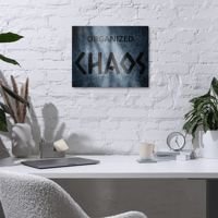 Image 4 of Organized Chaos Glossy Metal Print w/ Wood Frame