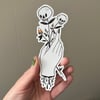 hand with skullflowers - vinyl sticker