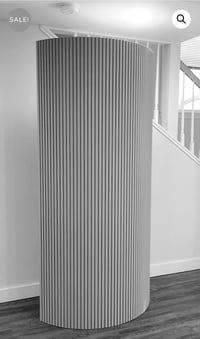 White wood Curve Ripple panel 