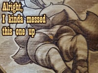 Image 4 of HomeMade Wooden Coasters - Stripey Phox