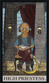 2 High Priestess Maz Kanata Star Wars Tarot T-Shirt -Black
