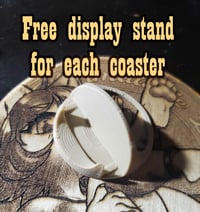 Image 5 of HomeMade Wooden Coasters - Stripey Phox