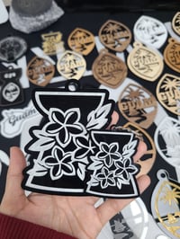 Image 2 of Plumeria Latte Ornament + Keychain