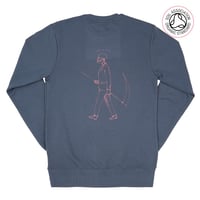 Image 1 of Mr Death Denim Back Print Sweat (Organic)