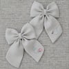 Latte // Personalised Linen Bow // Initial