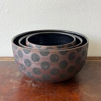Image 1 of dot bowl stacking set of 3