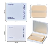 Image 4 of ANAMANIA 400 Sheets Oil Blotting Sheets for Face with Mirror and Puff 