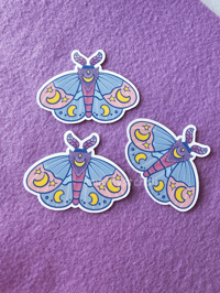 Image 3 of Sun and Moon Moth | Stickers