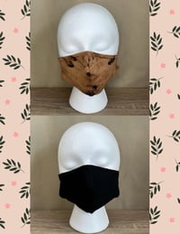 Image 3 of Brown bleach dyed custom 3 layer reversible face mask