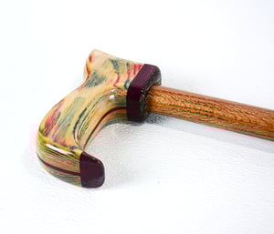 Image of Patriotic Proud to be American Cane, Solid Elegant Cane, 37 inch Red, White and Blue Cane