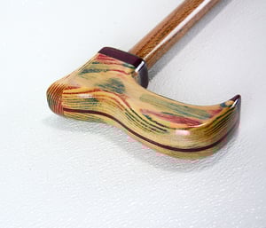 Image of Patriotic Proud to be American Cane, Solid Elegant Cane, 37 inch Red, White and Blue Cane