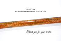 Image 7 of Patriotic Proud to be American Cane, Solid Elegant Cane, 37 inch Red, White and Blue Cane