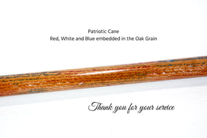 Image of Patriotic Proud to be American Cane, Solid Elegant Cane, 37 inch Red, White and Blue Cane