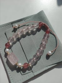Image 6 of rose quartz with pearl bracelet 粉晶珍珠手链