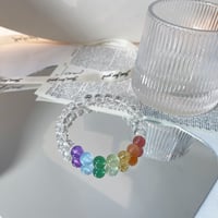 Image 1 of rainbow candy color bracelet彩虹糖色水晶手链