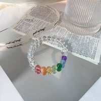 Image 2 of rainbow candy color bracelet彩虹糖色水晶手链