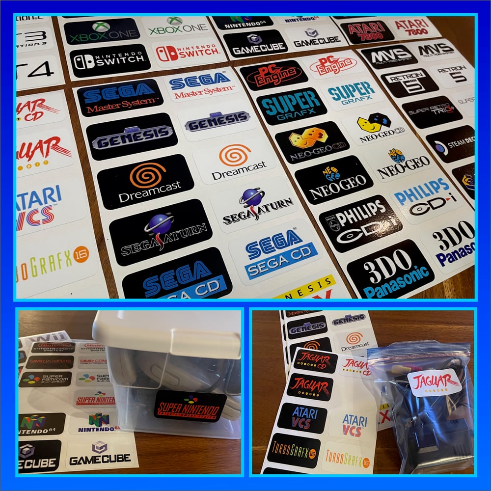 Image of Video Game System/Console Labels for Storage & Organization - Custom Labels